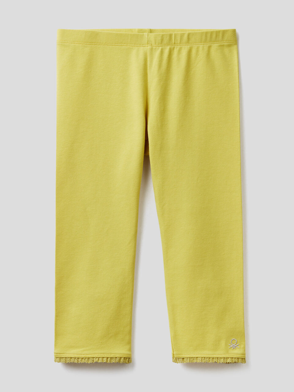 Leggings a 3/4 in cotone elasticizzato image number 1