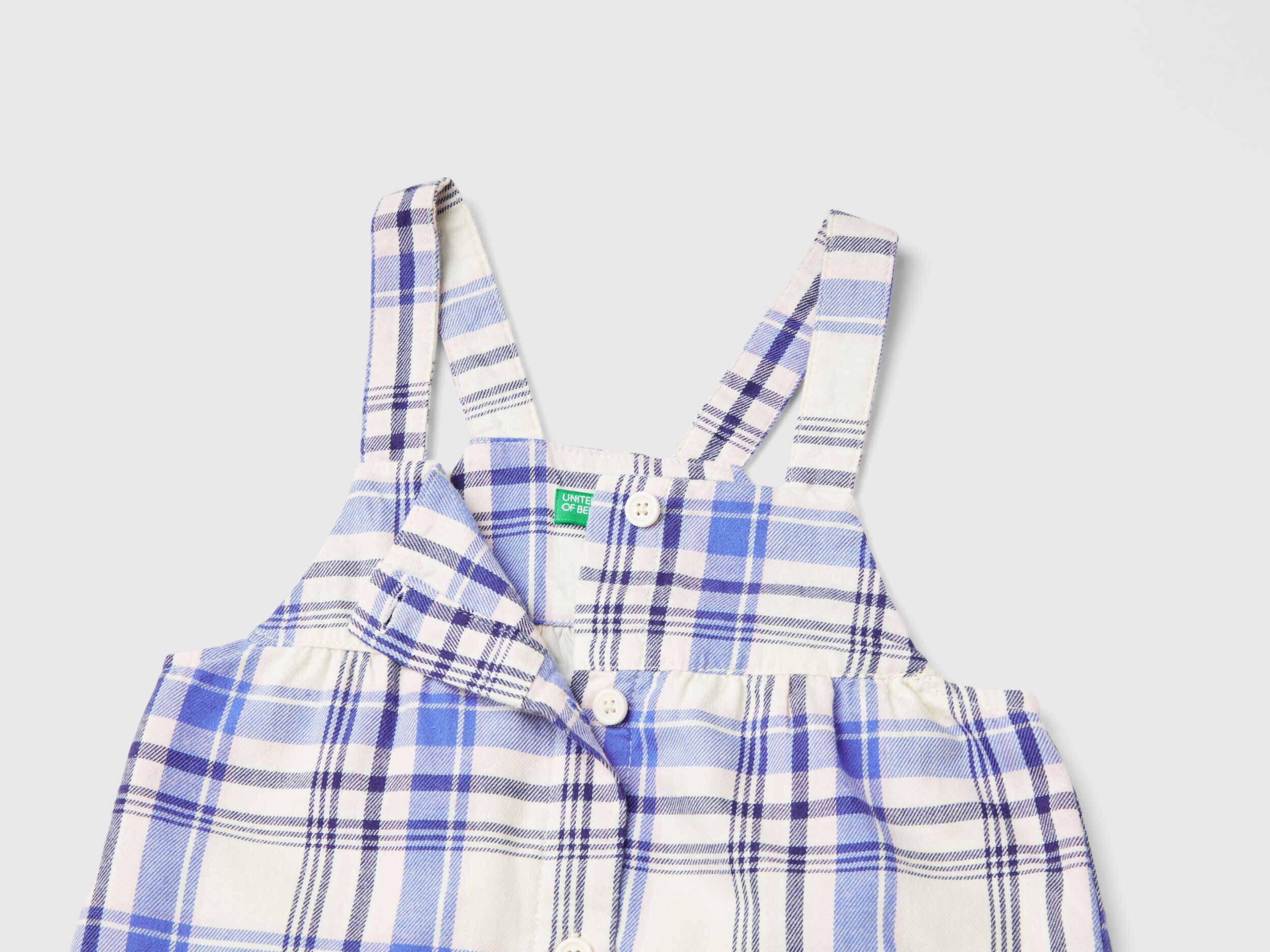 Vestito salopette tartan Multi color Benetton