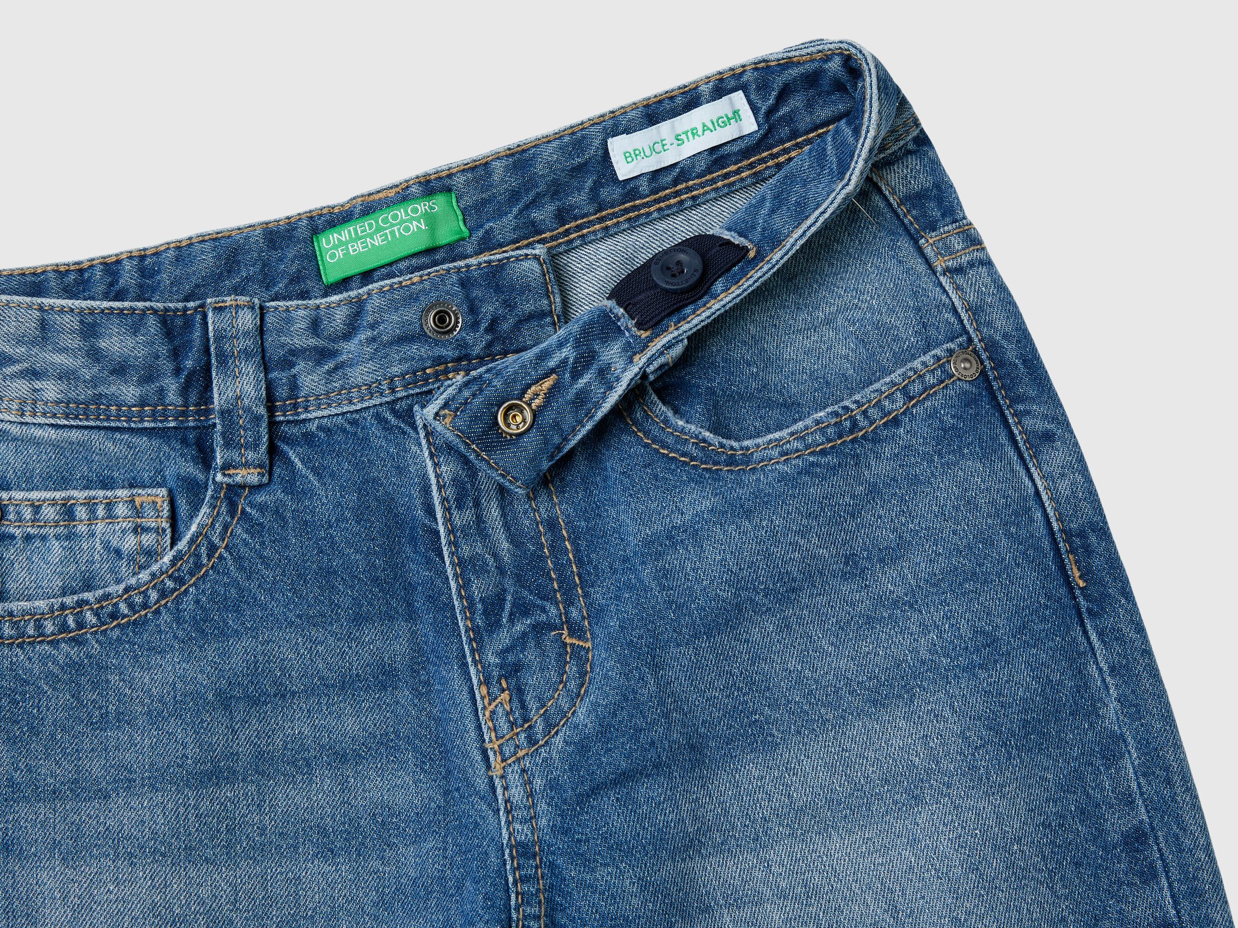 Jeans straight leg Azzurro Benetton