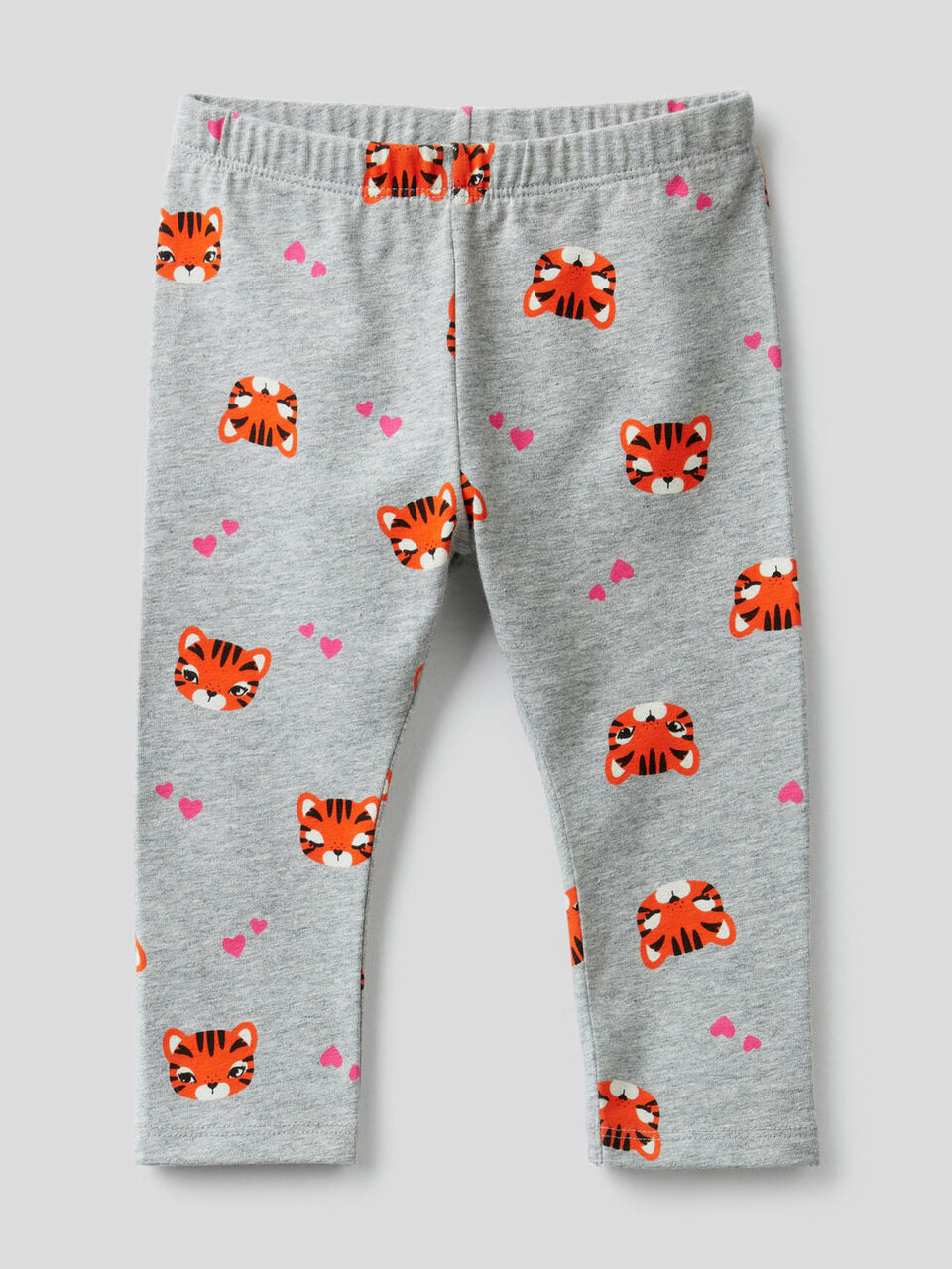 Leggings stampati in cotone elasticizzato image number 1
