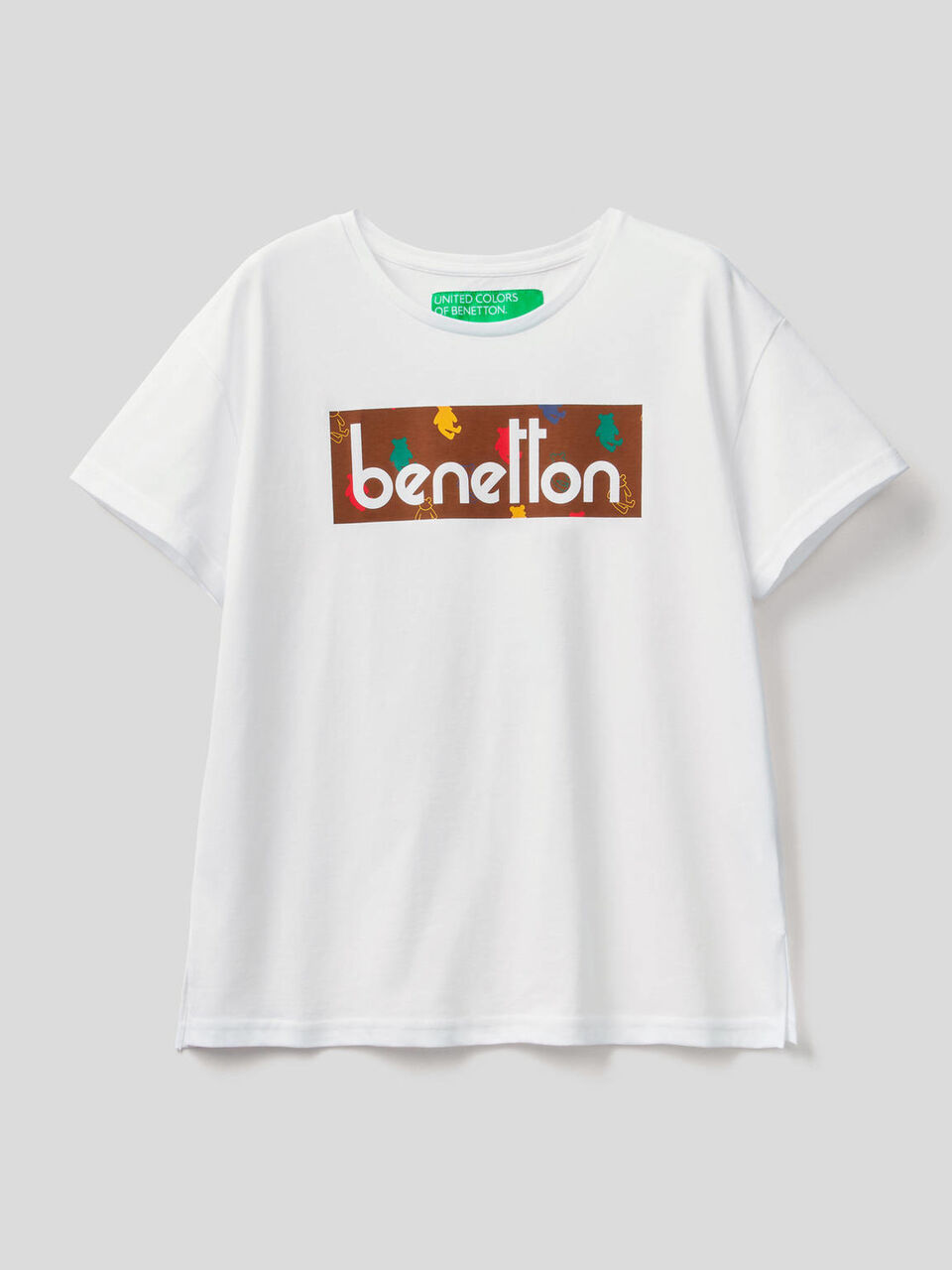 T-shirt 100% cotone bio con stampa logo image number 1