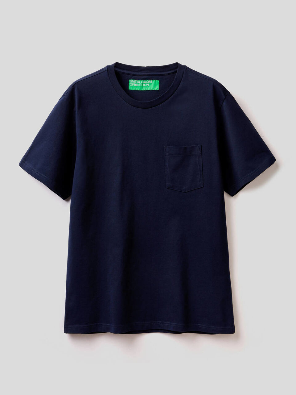 T-shirt 100% cotone con taschino image number 1