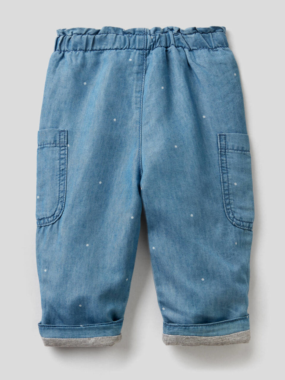 Pantaloni cargo in denim leggero image number 2