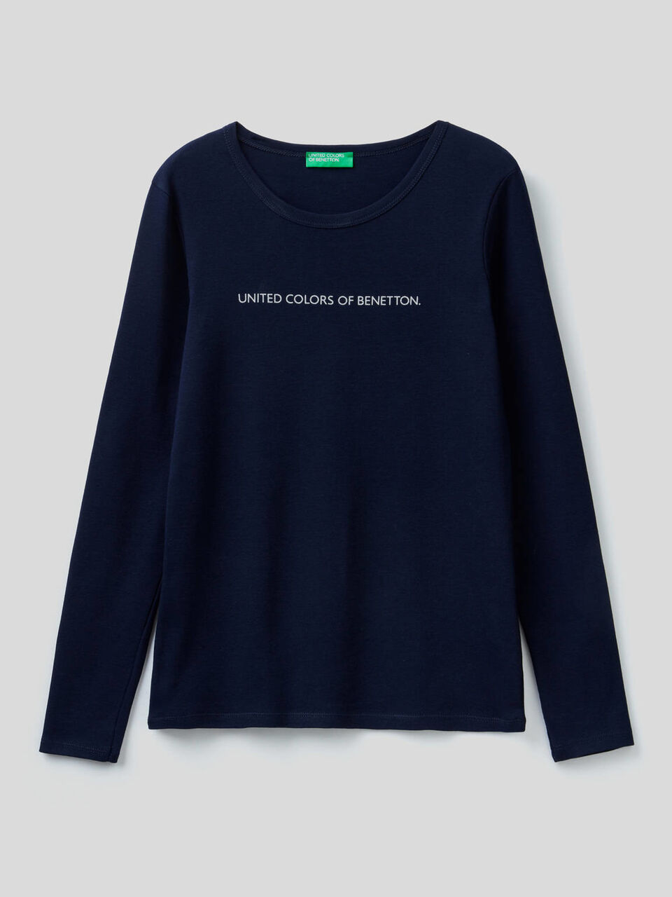 T-shirt a manica lunga 100% cotone image number 1