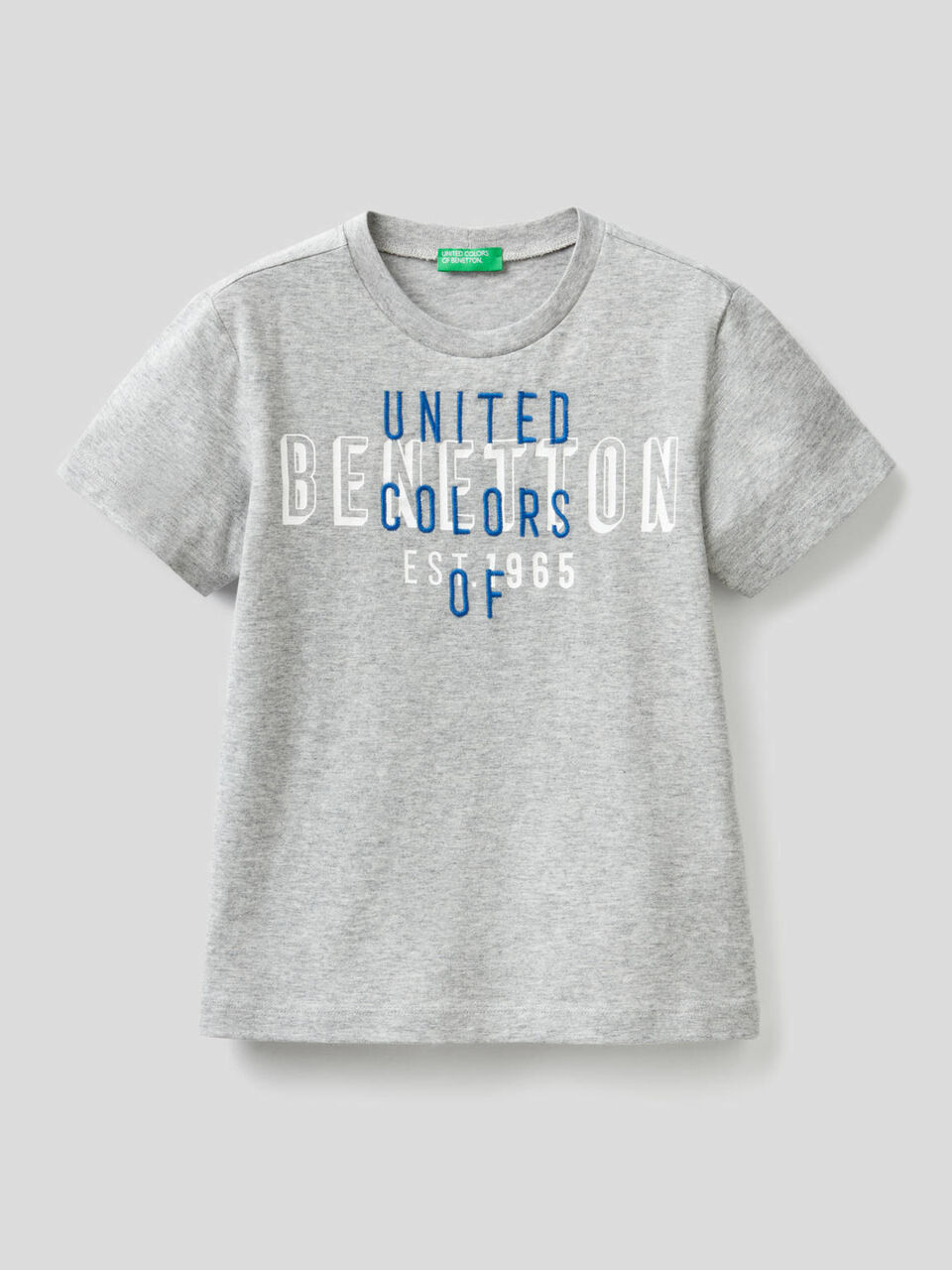T-shirt 100% cotone con logo ricamato image number 1