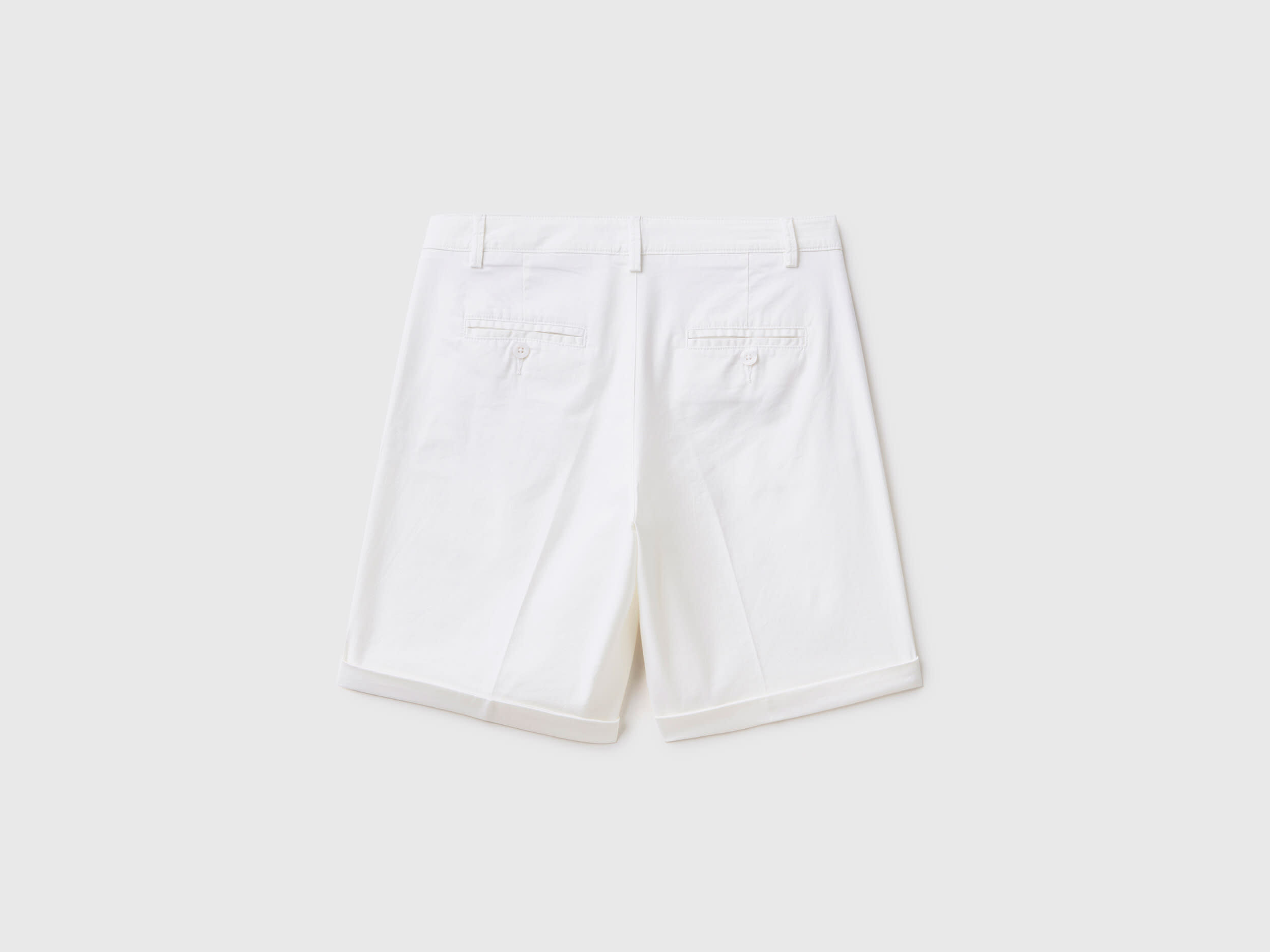 Bermuda in cotone elasticizzato Bianco Benetton