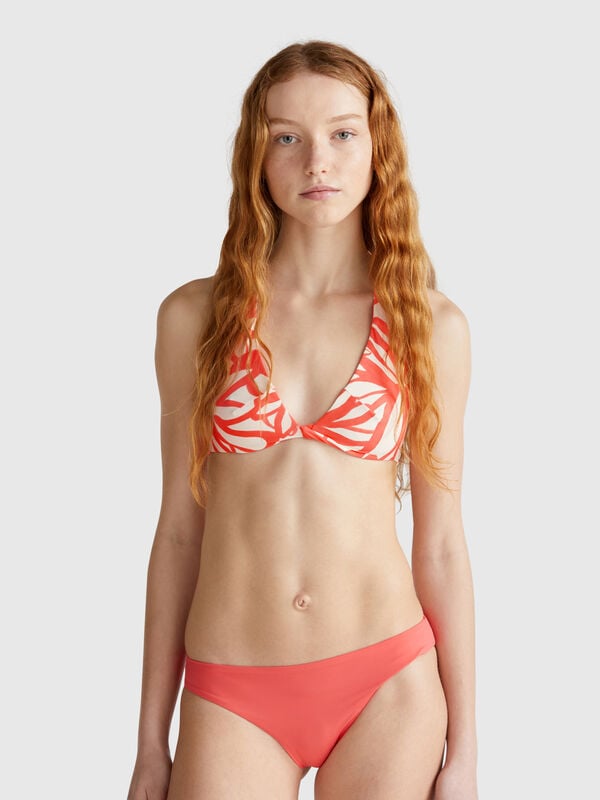 Triangolo mare con stampa floreale Donna