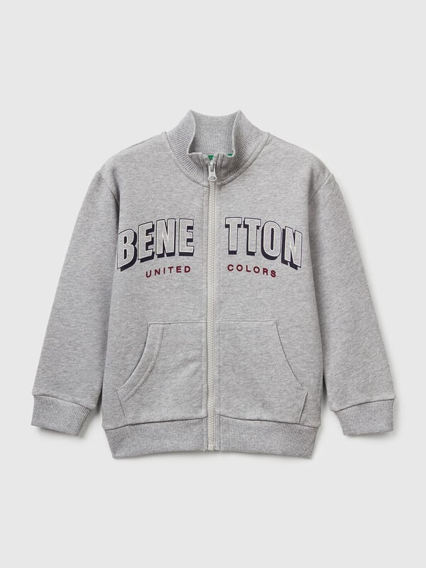 Felpa in cotone con logo Bambino
