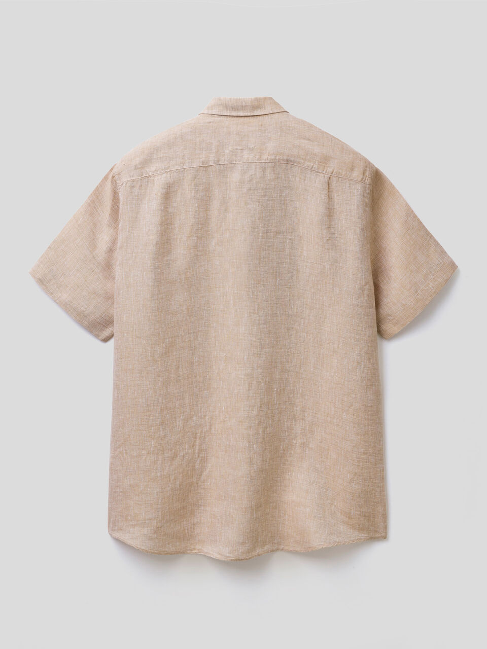 Camicia a manica corta 100% lino image number 2
