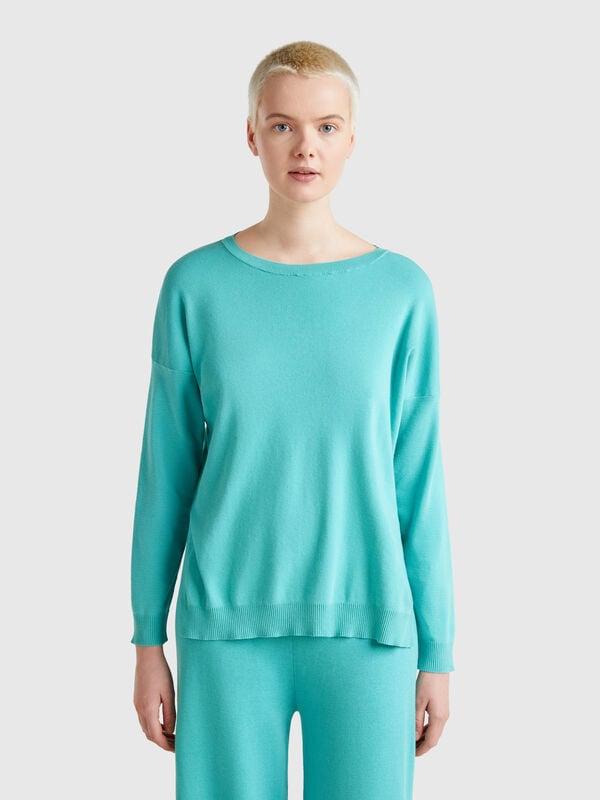 Maglia in cotone over fit Donna