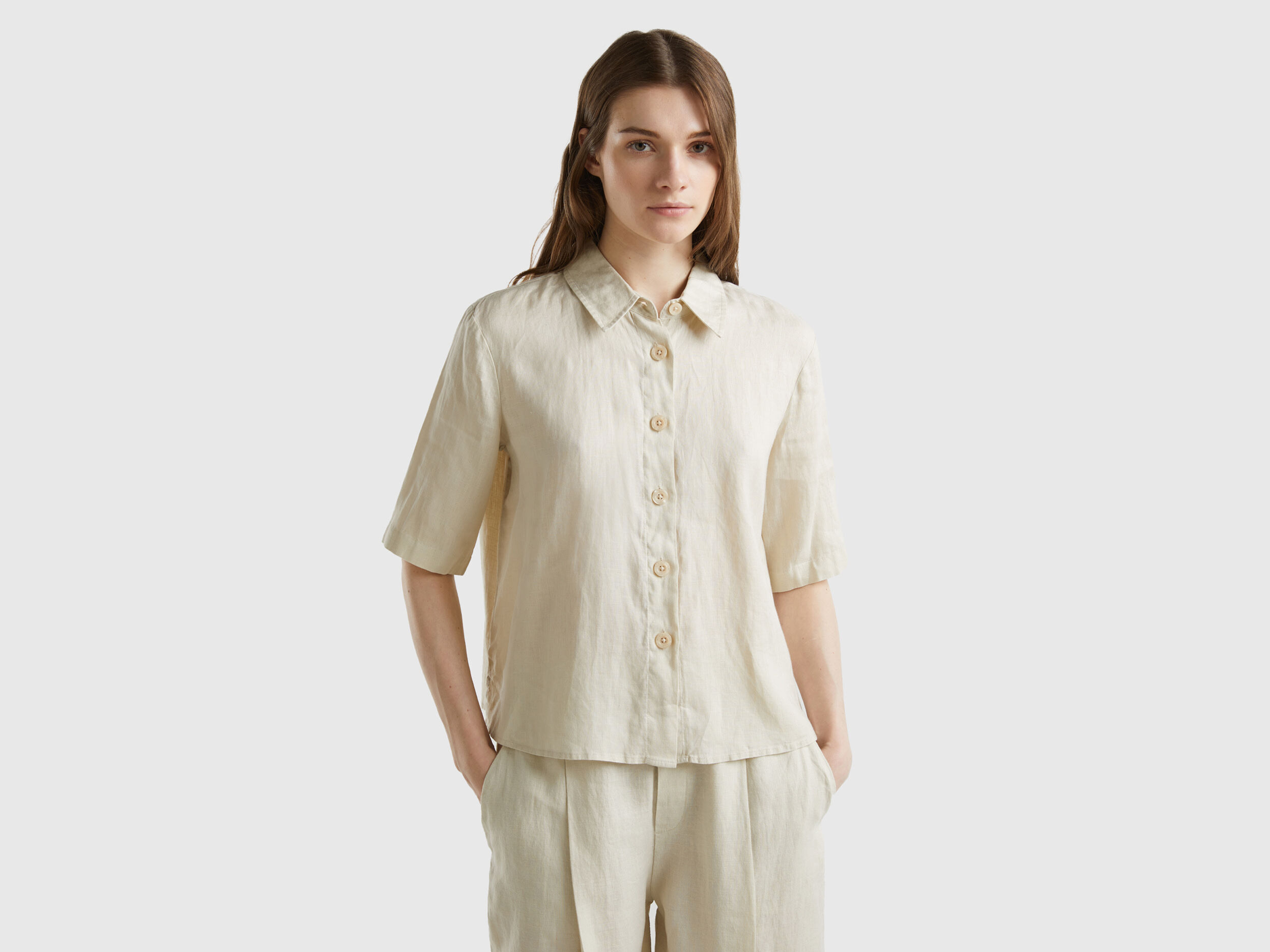 Camicia lino benetton on sale