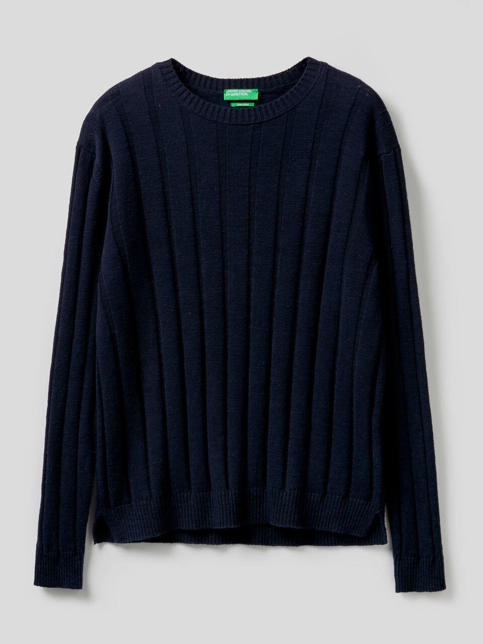 Maglia a coste in cotone misto lino image number 1