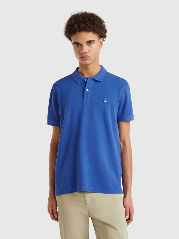 Polo regular fit bluette Uomo