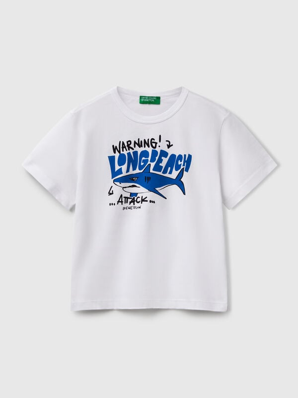 T-shirt con stampa fluo Bambino