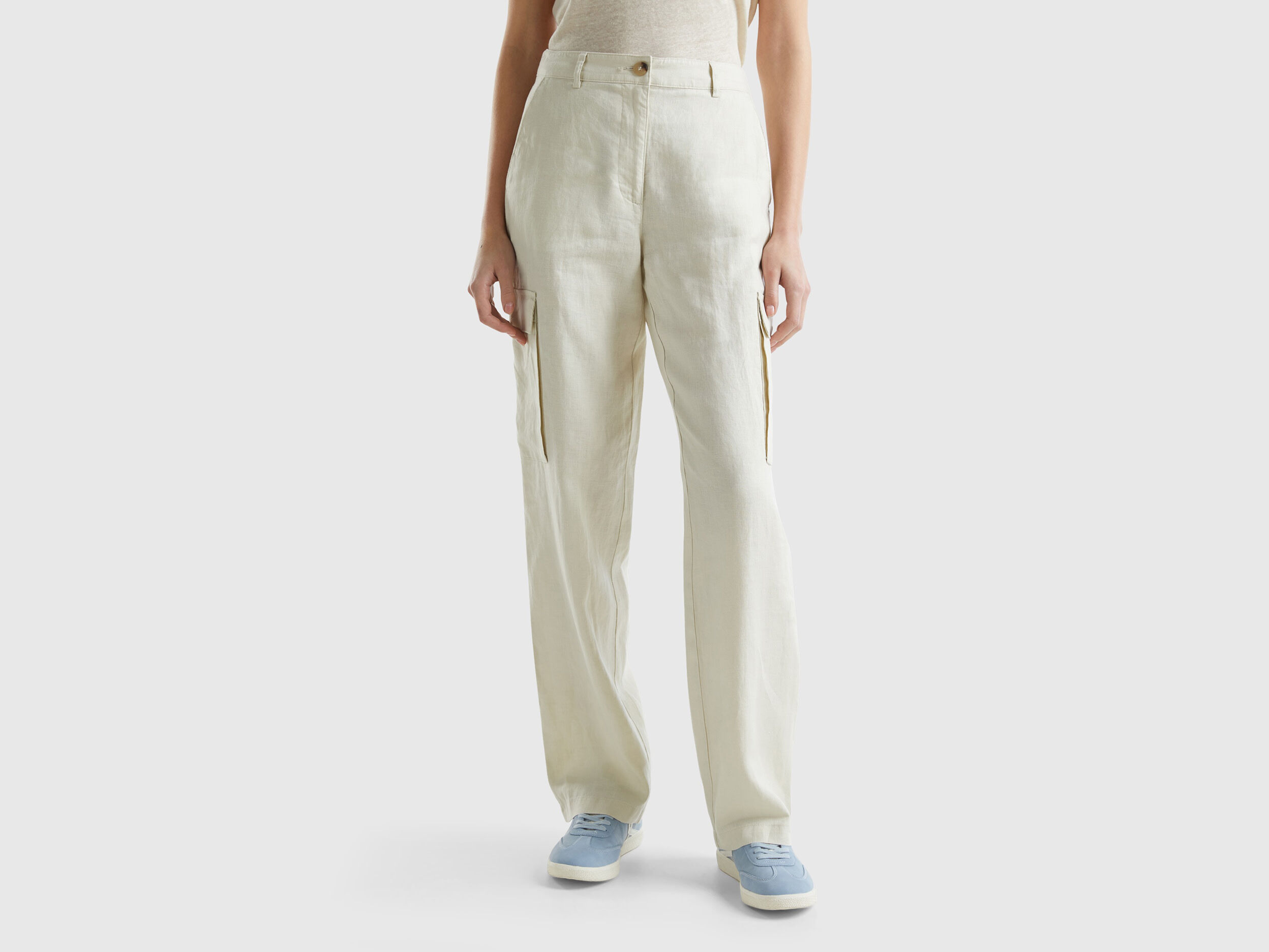 Pantaloni lino benetton 2025