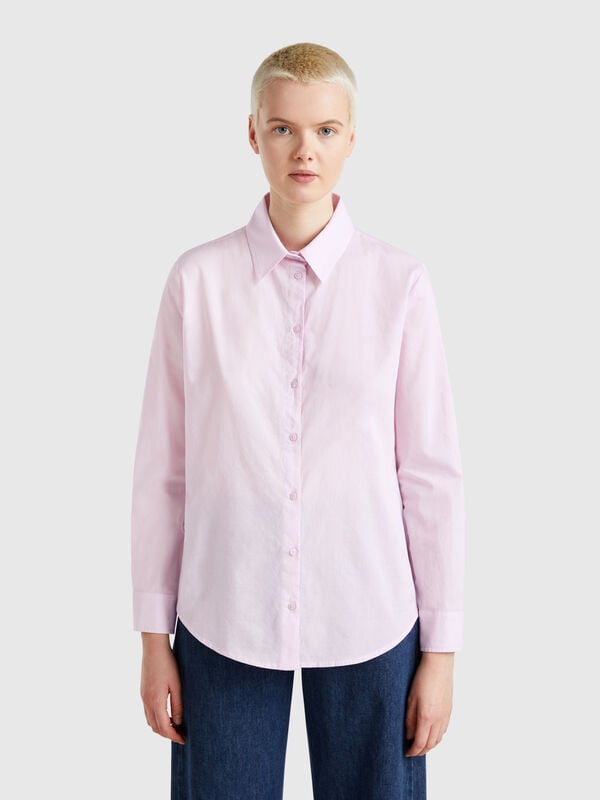 Camicia regular fit in cotone leggero Donna