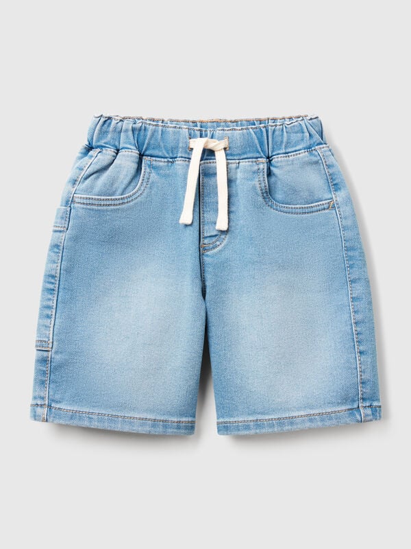 Shorts in denim elasticizzato Bambino