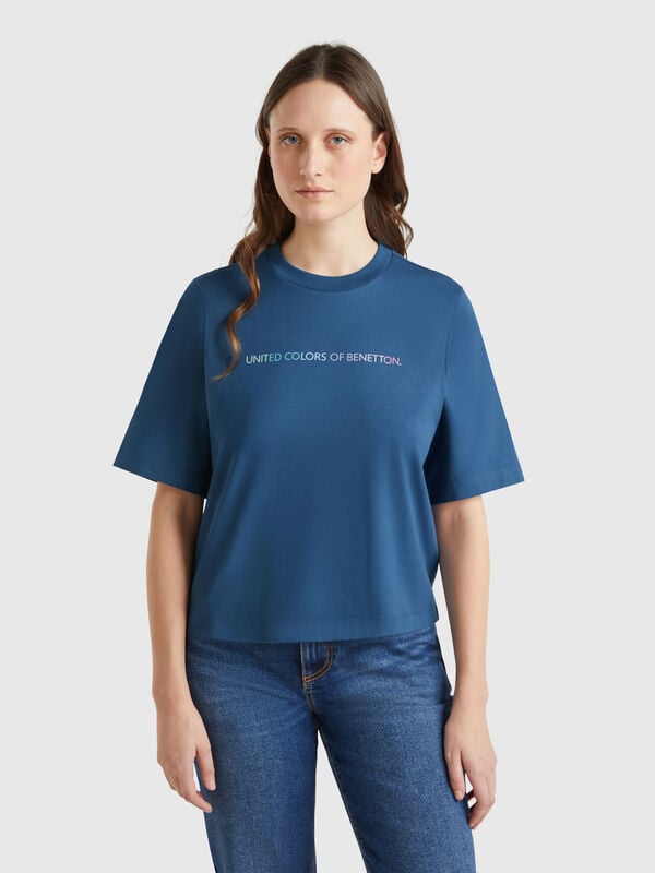 T-shirt con stampa logo Donna