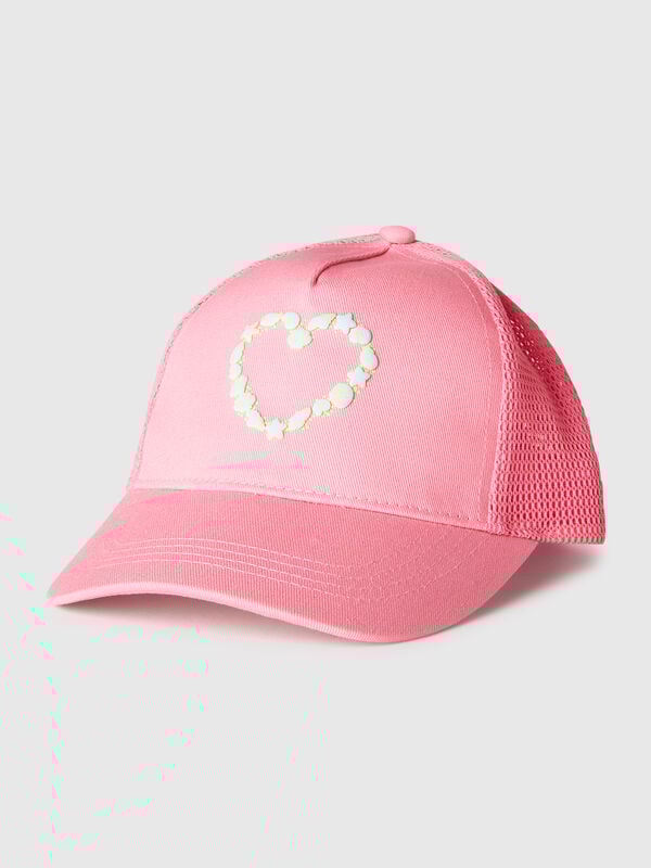 Cappello baseball in cotone e mesh Bambino