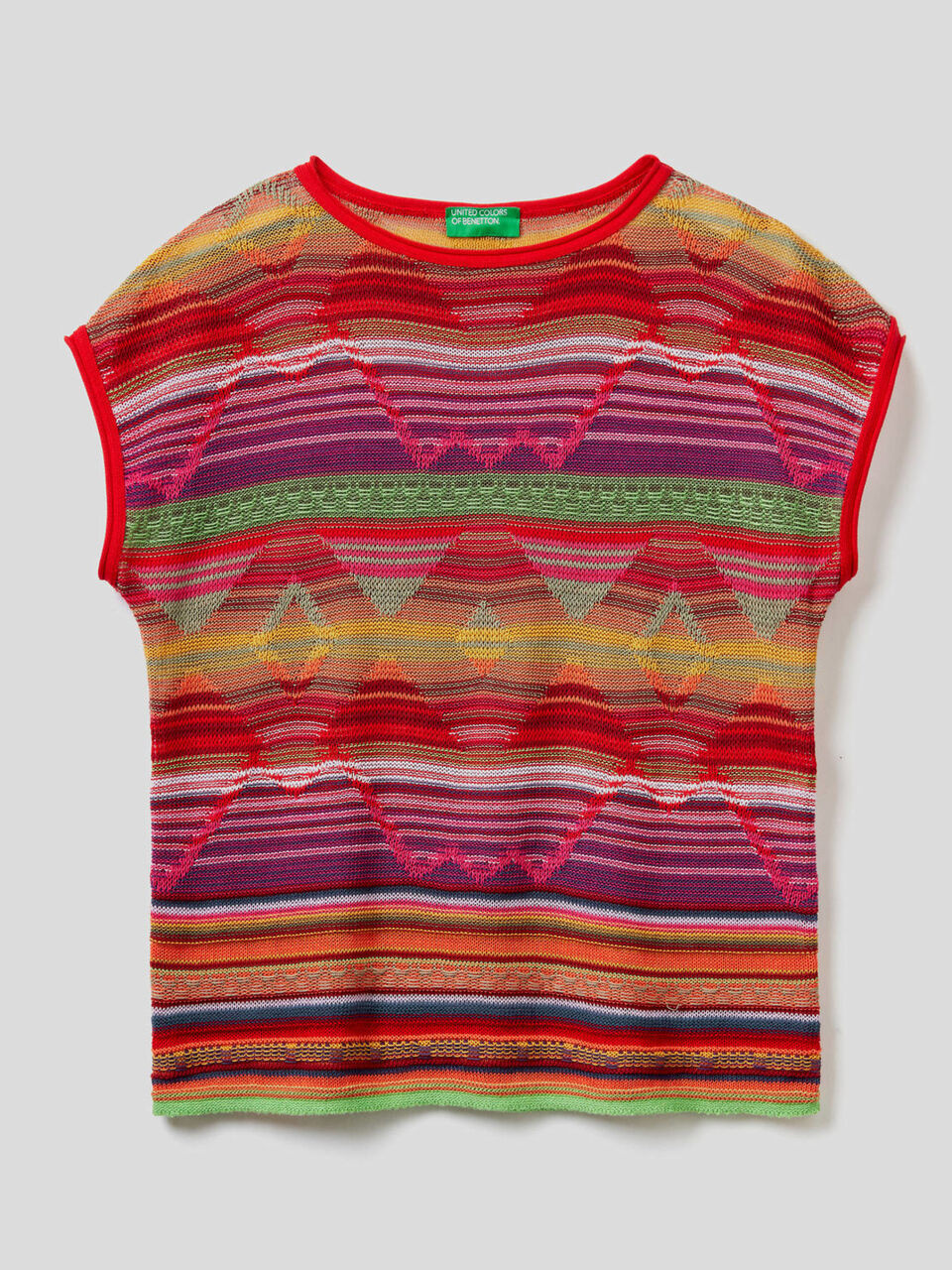 Maglia multicolor in puro cotone image number 1