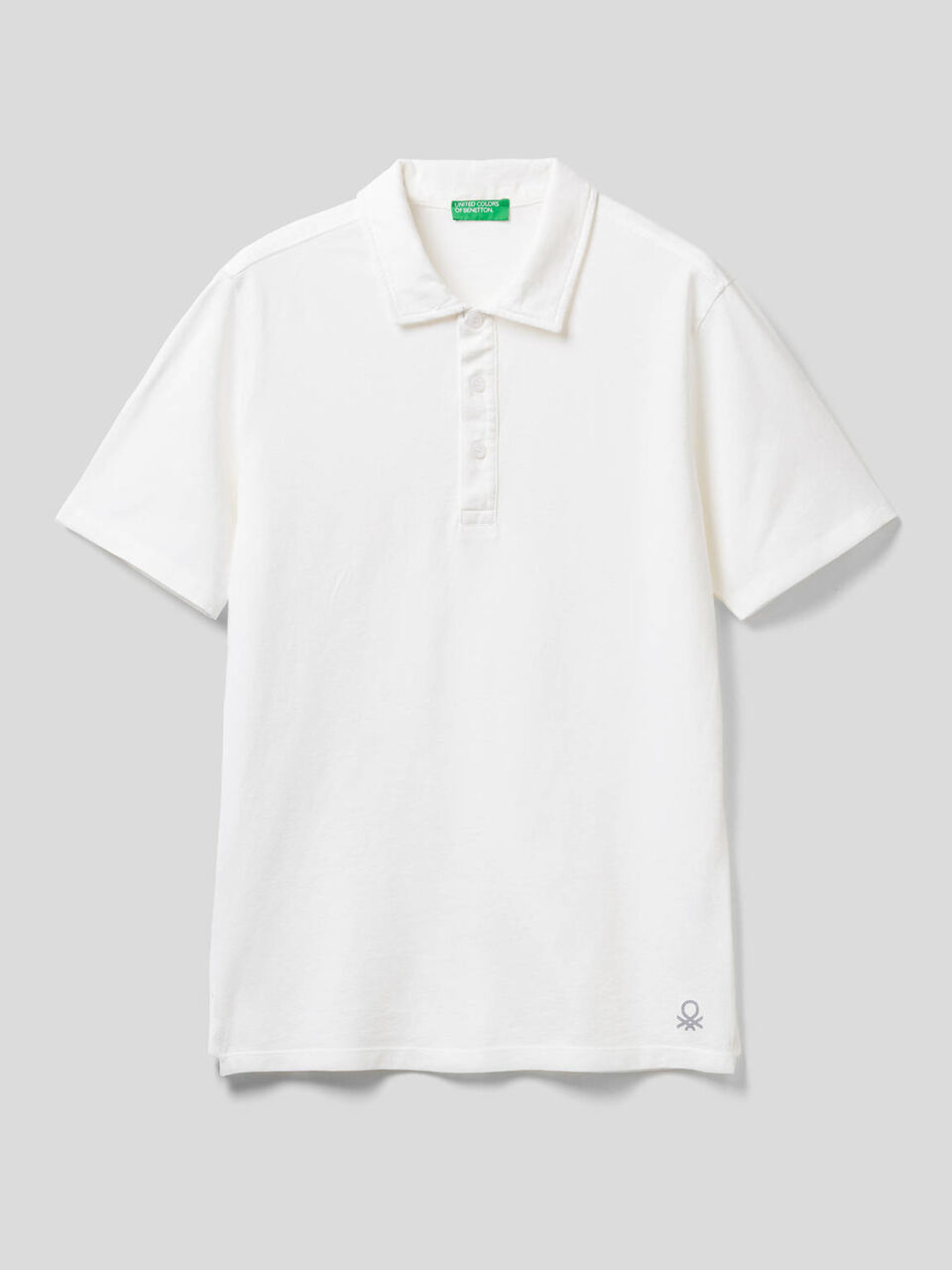 Polo tinta unita in puro cotone image number 1