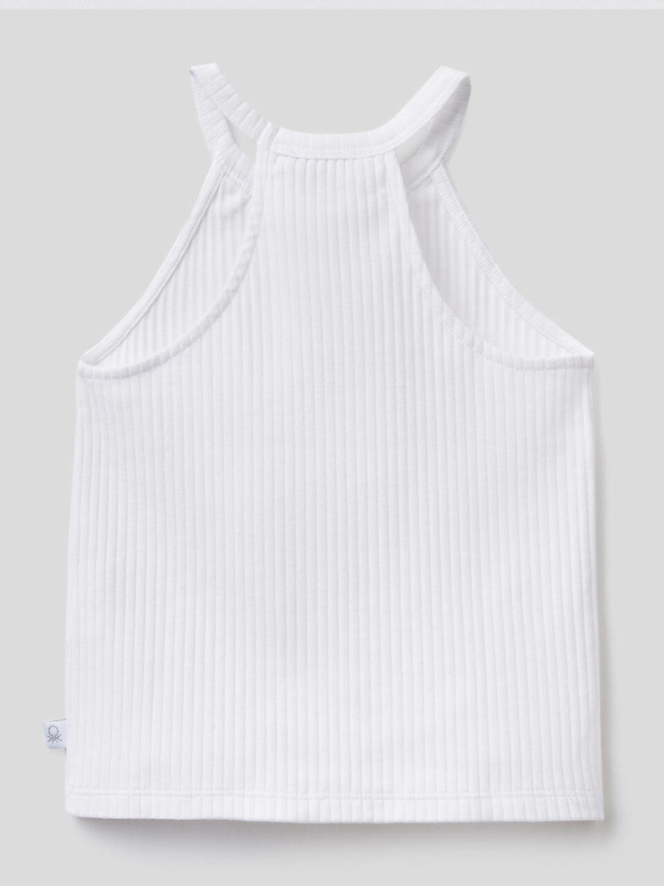 Top smanicato in cotone stretch image number 2