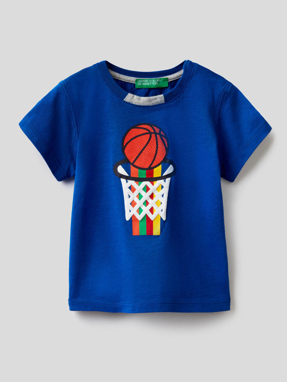 T-shirt 100% cotone con stampa multicolor image number 1