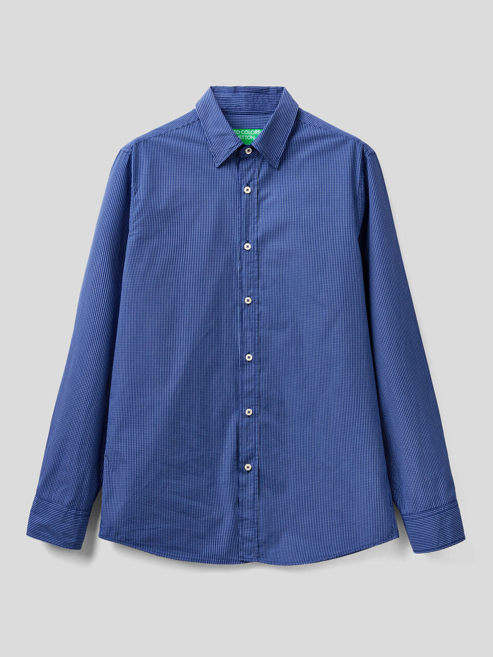 Camicia slim fit in cotone tinto filo image number 1