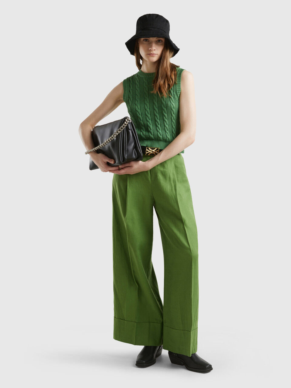 Benetton store pantaloni palazzo