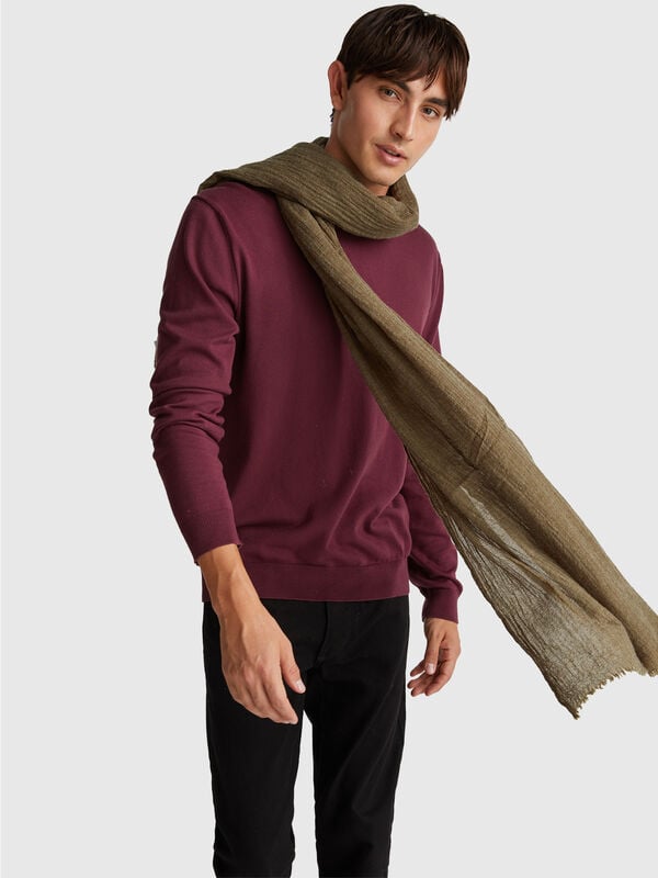 Sciarpa leggera in misto lana Uomo