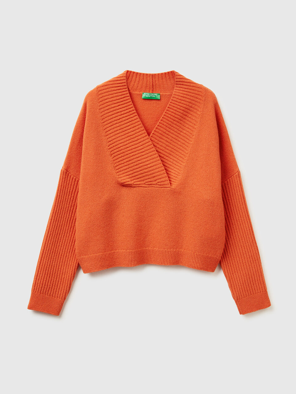 MAGLIA SCOLLO V M/L Donna image number null