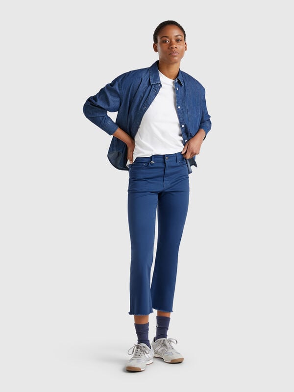 Pantaloni cropped cinque tasche Donna
