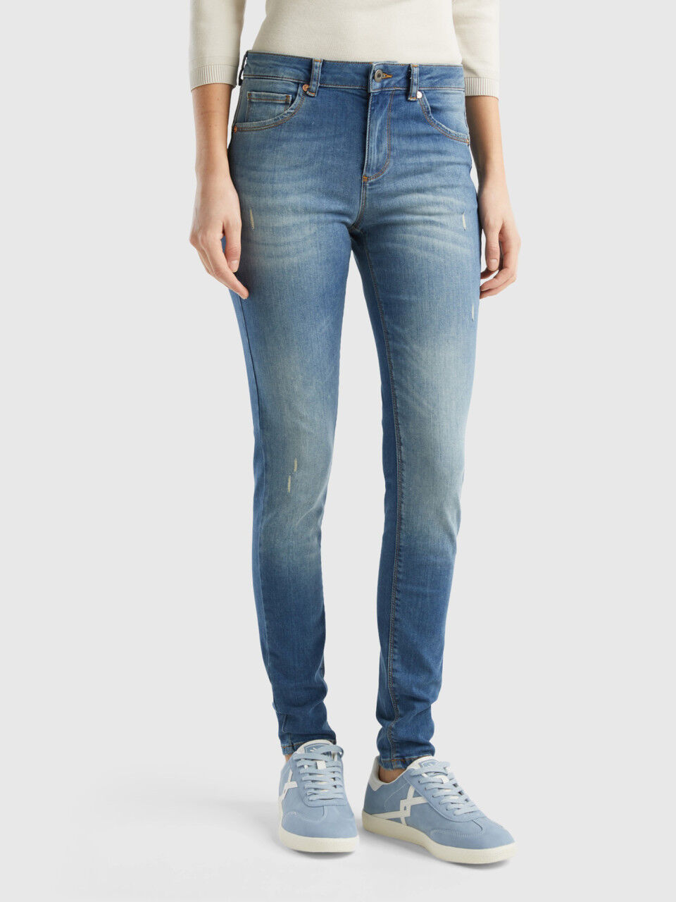 Jeans Donna Skinny Slim Mom Regular A Zampa Larghi