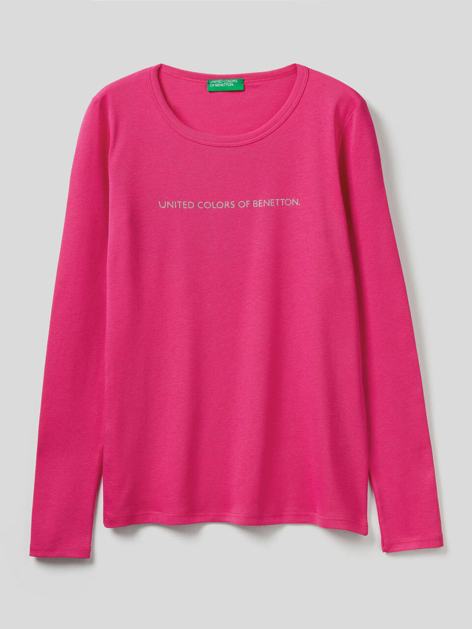 T-shirt a manica lunga 100% cotone image number 1