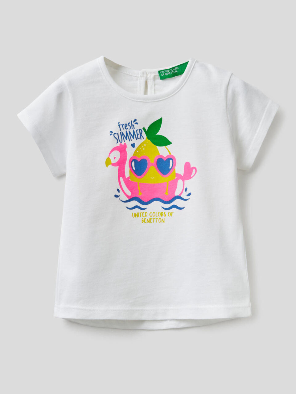 T-shirt con stampa fluo image number 1