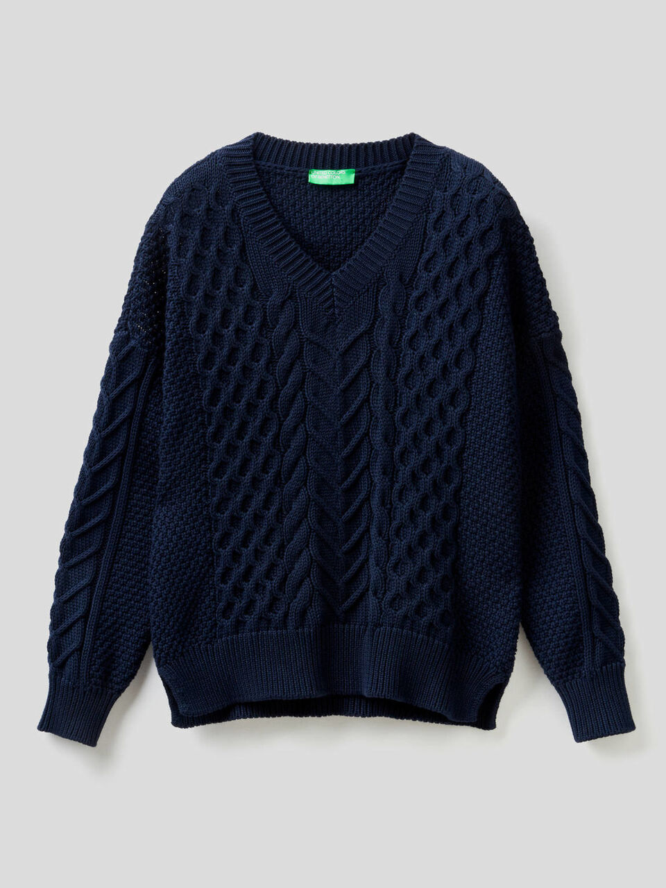 Maglia lavorata in puro cotone image number 1