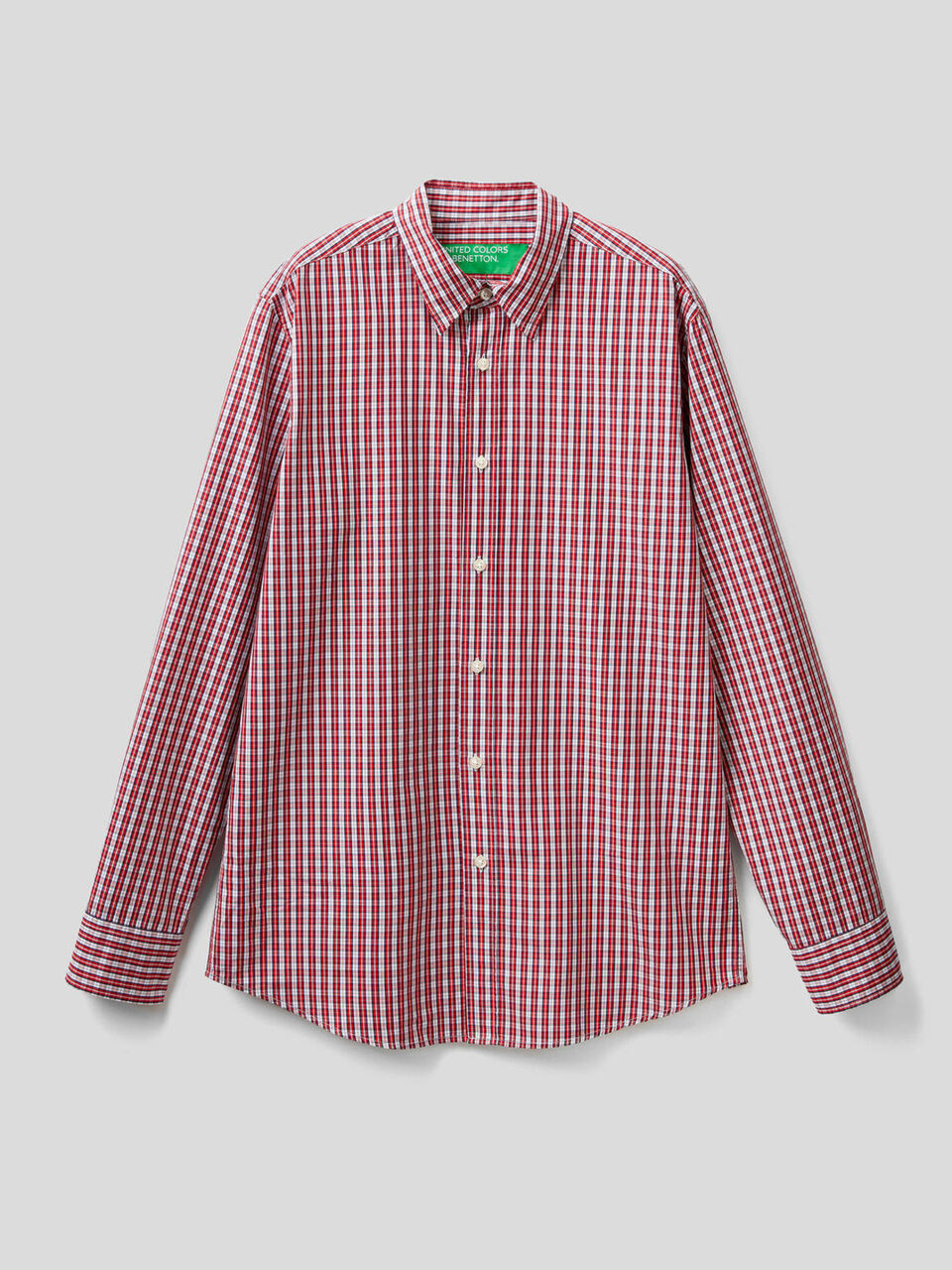 Camicia slim fit in cotone tinto filo image number 1