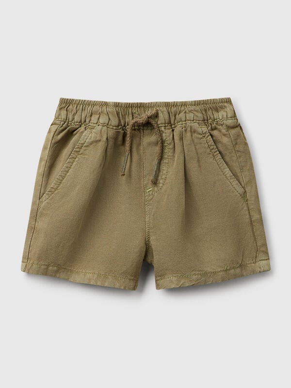Shorts in misto lino Baby