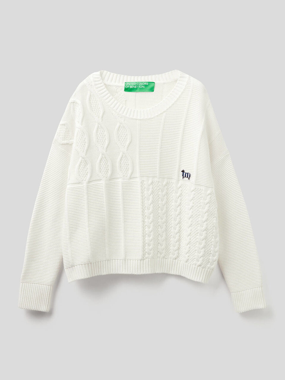Maglia lavorata in 100% cotone image number 1