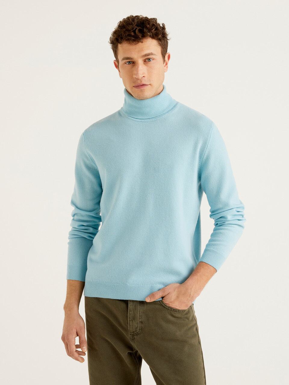 benetton maglia collo alto