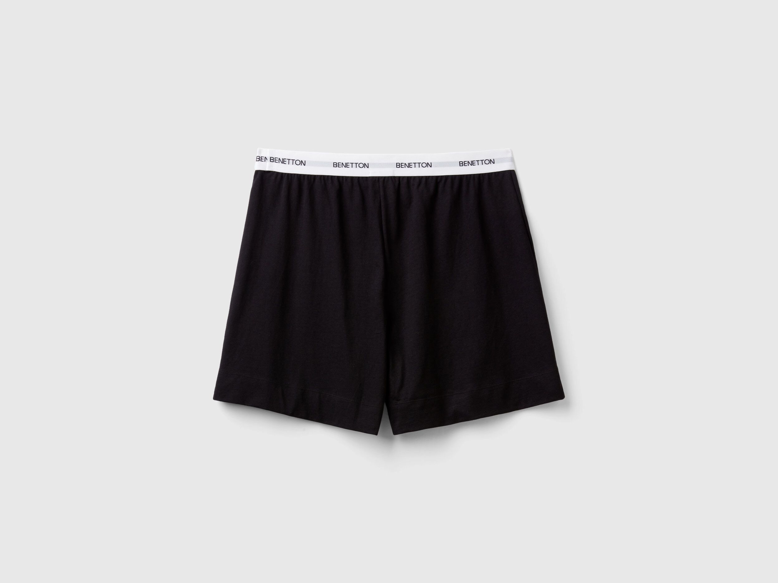 Shorts con elastico logato Nero Donna Benetton