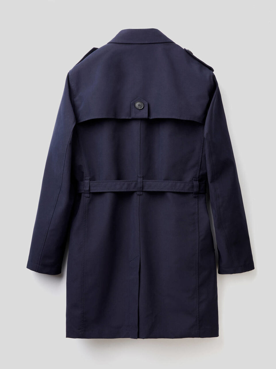 Trench blu scuro foderato image number 2
