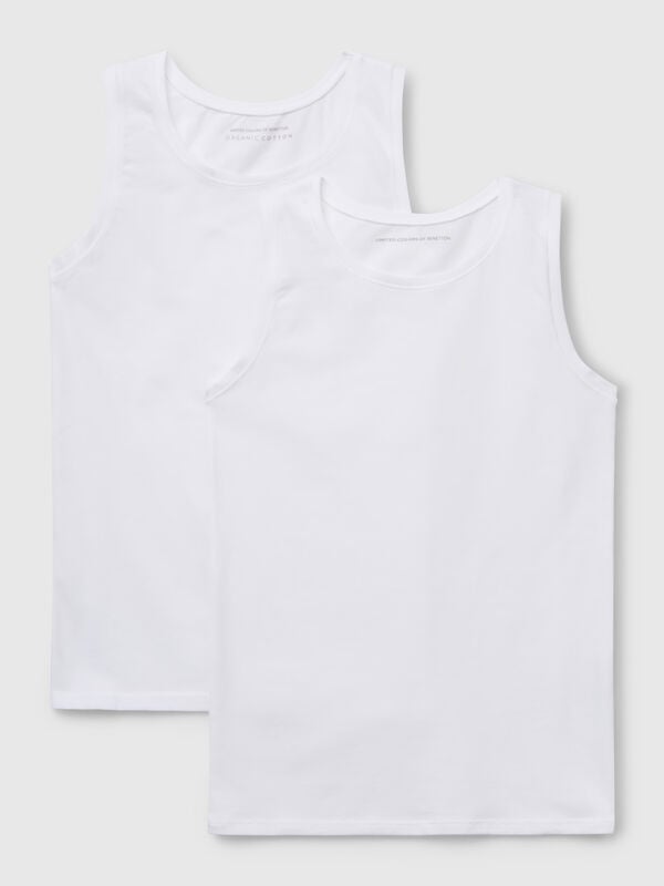 Due canotte in cotone super stretch Bambina