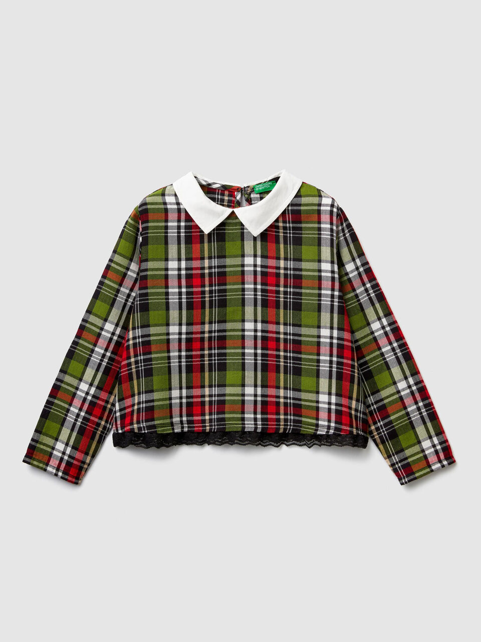 Blusa a quadri in flanella image number 1