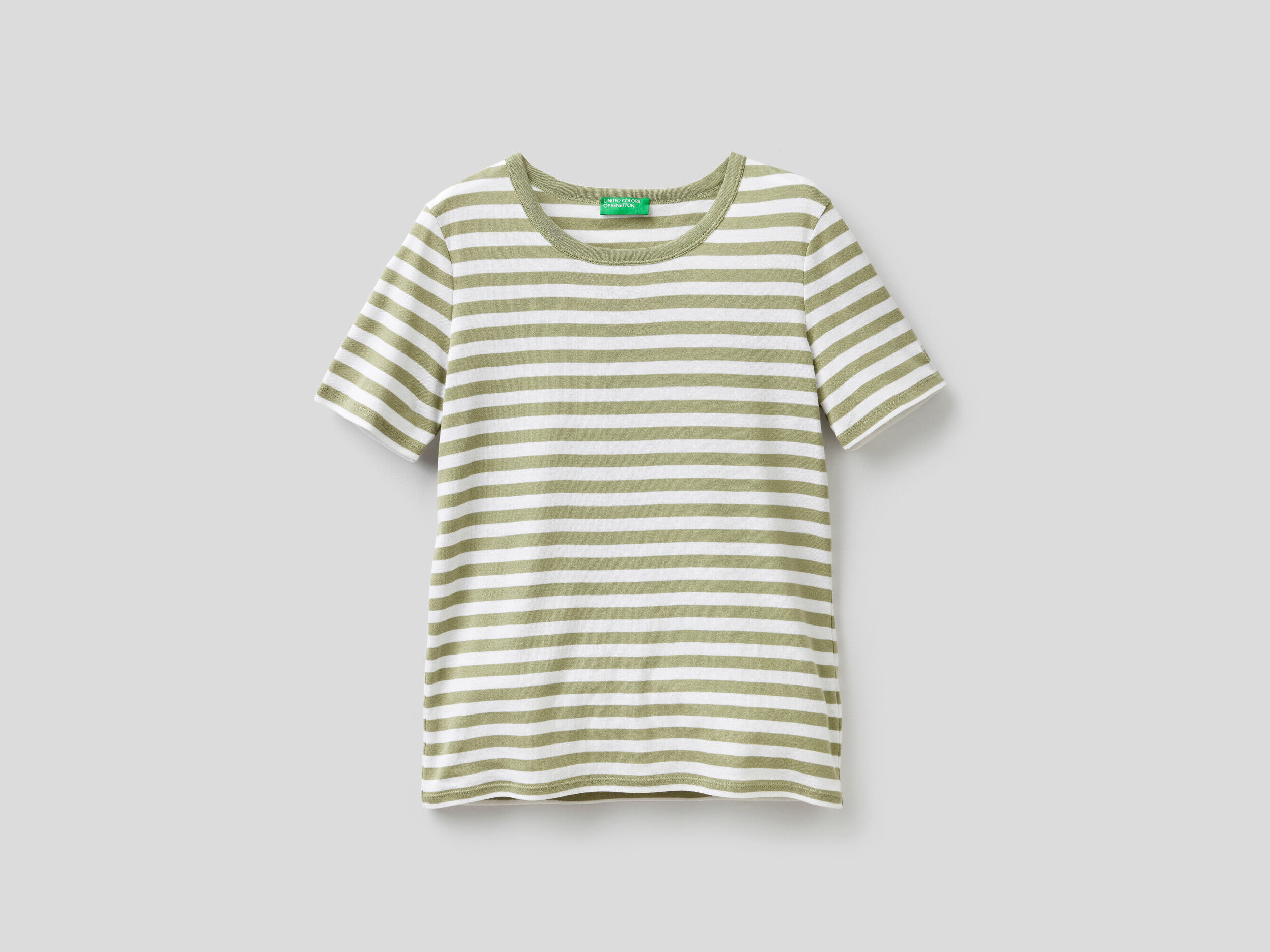 MODA DONNA Camicie & T-shirt T-shirt Stampato Benetton T-shirt sconto 58% Grigio/Bianco XS 