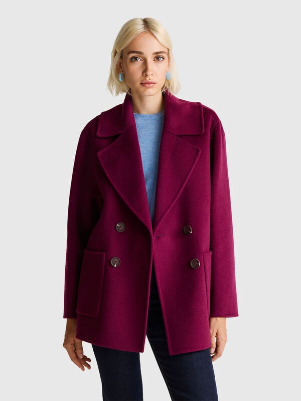 Cappotto doppiopetto in misto lana Donna