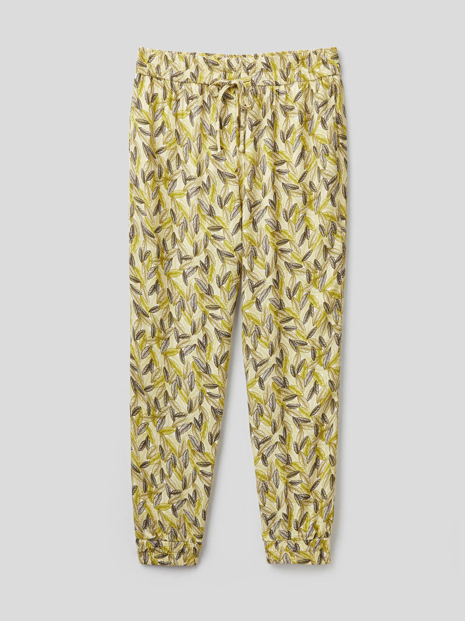 Pantaloni fluidi con stampa botanica image number 1