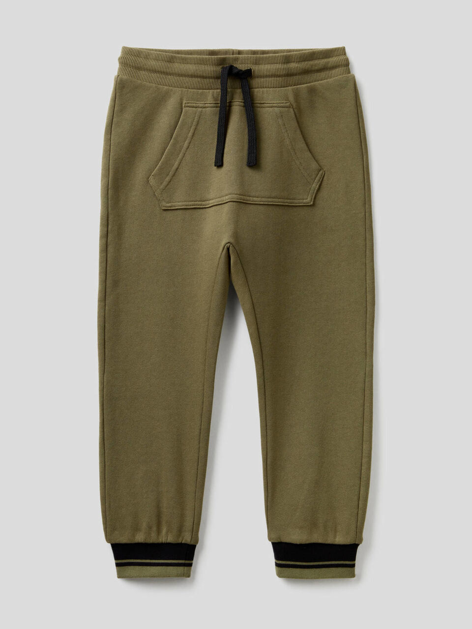 Pantaloni in felpa con tasca marsupio image number 1