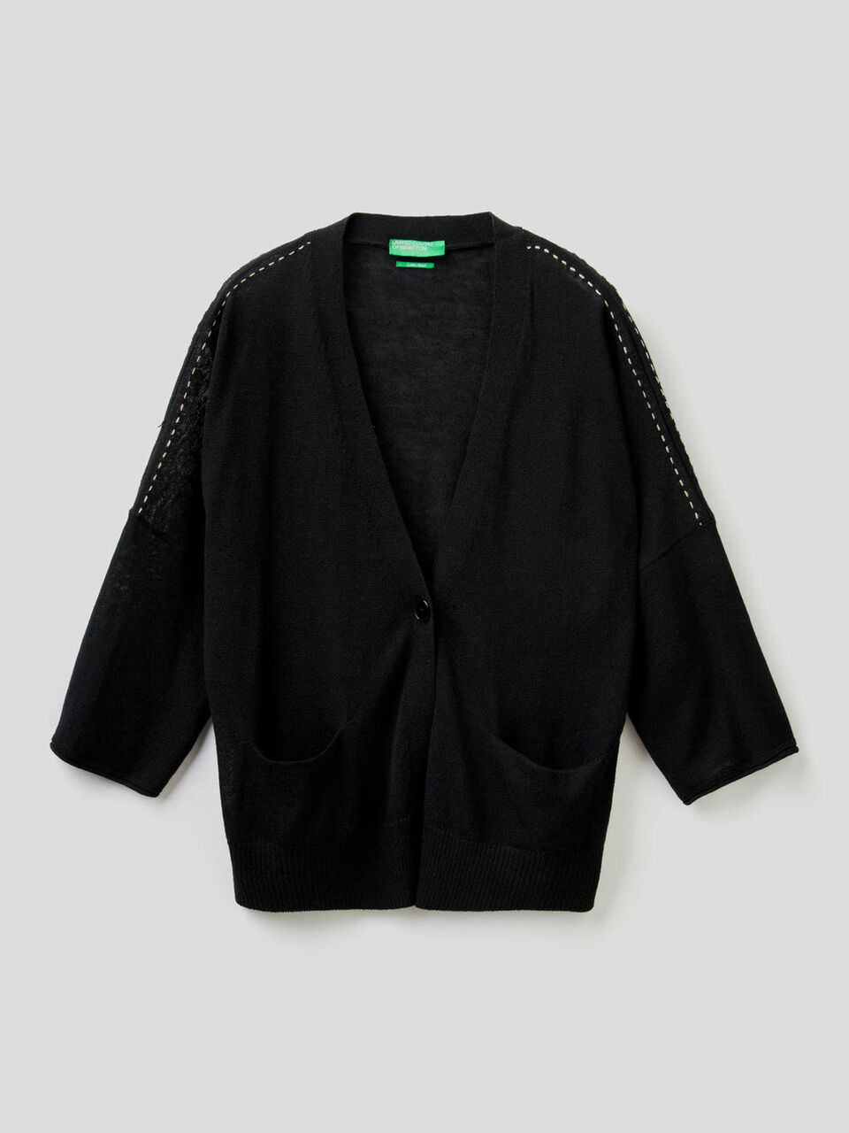 Cardigan con scollo a V image number 1