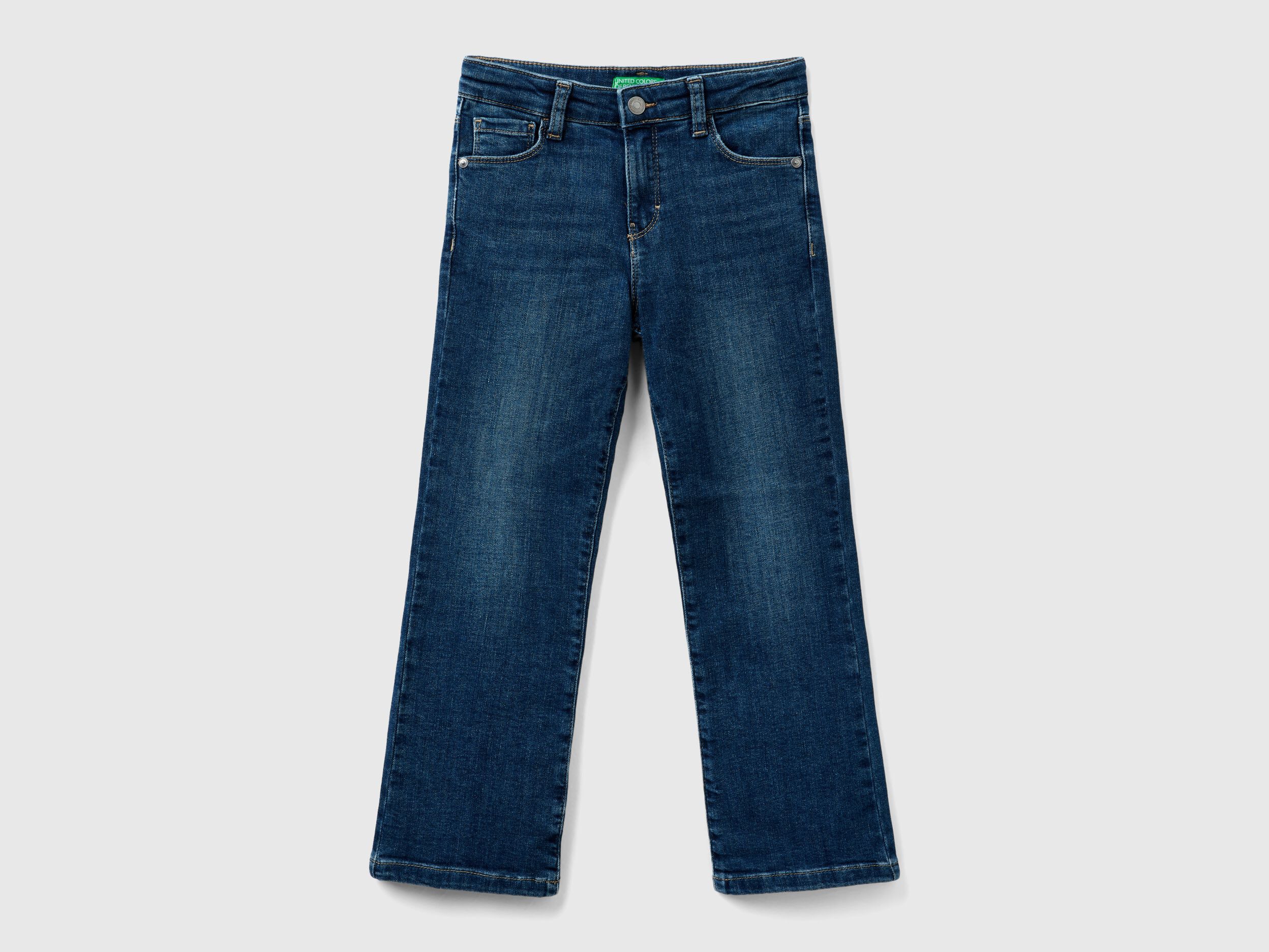 Jeans cinque tasche a zampa Blu Benetton